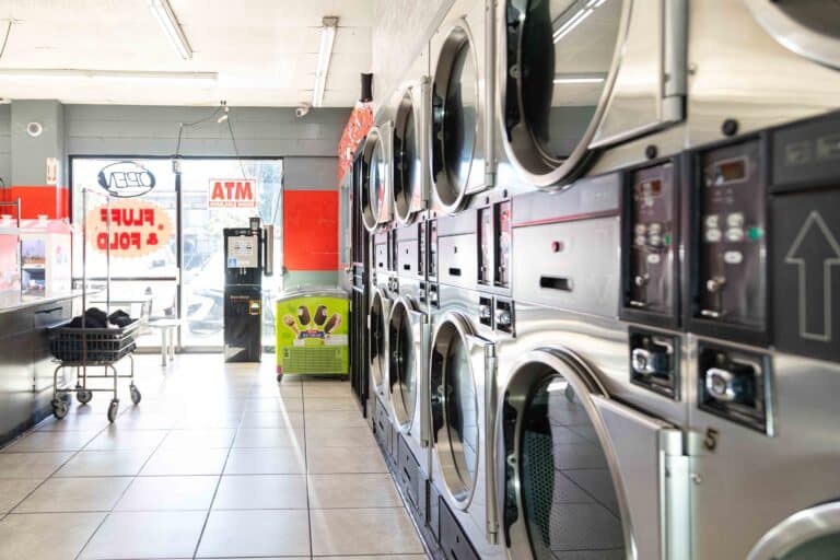 Laundromat with machines at 24/7 laundry near USC
